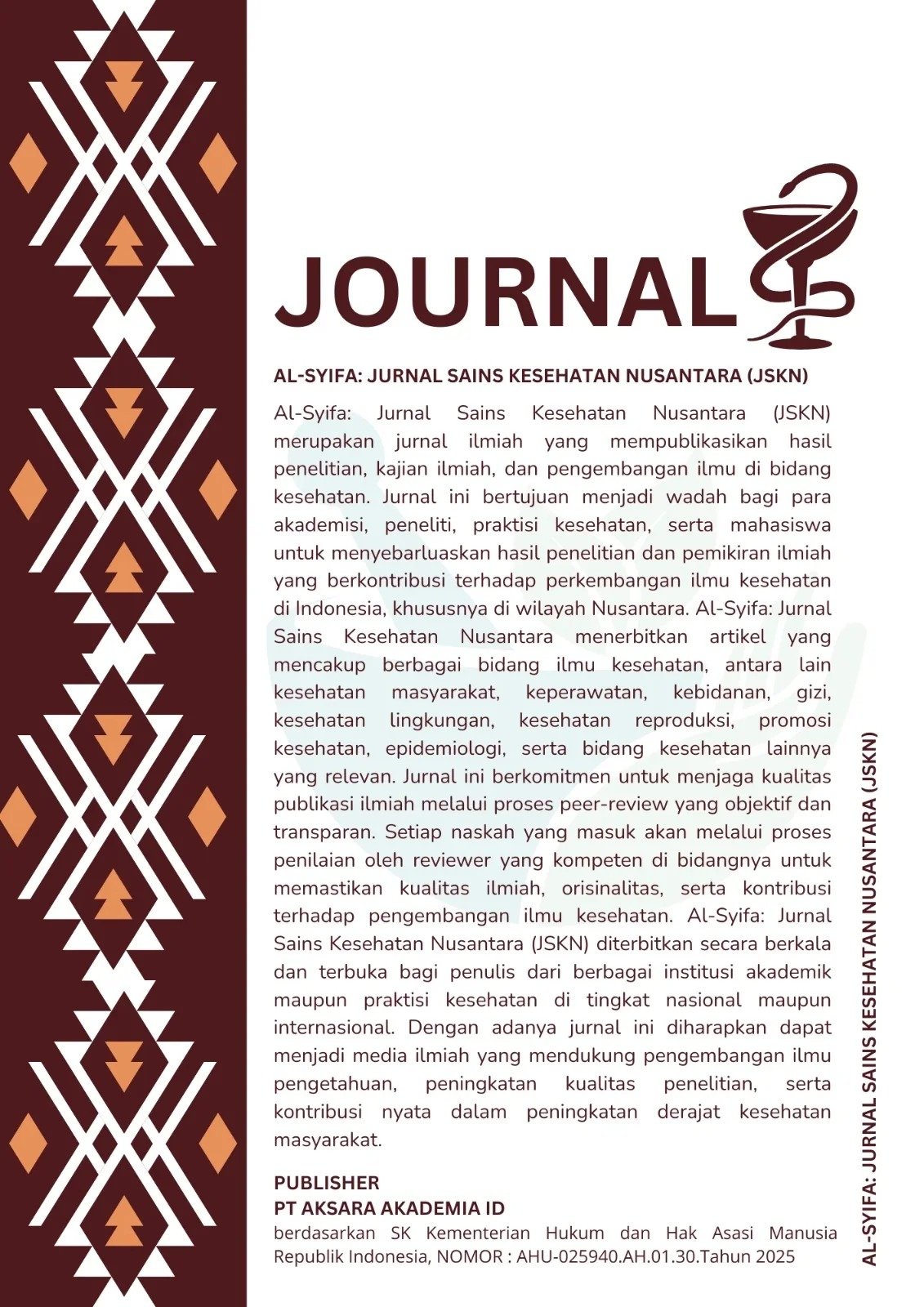 					Lihat Vol 1 No 2 (2026): Al-Syifa: Journal of Medical and Public Health Sciences
				